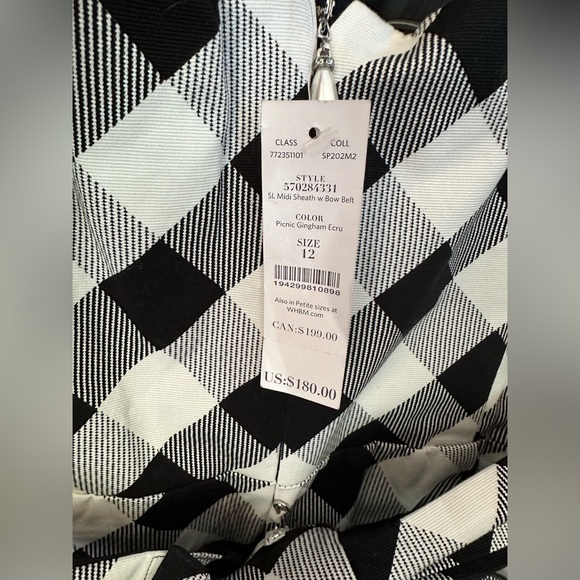 White House Black Market Gingham Picnic Dress - Picture 8 of 11